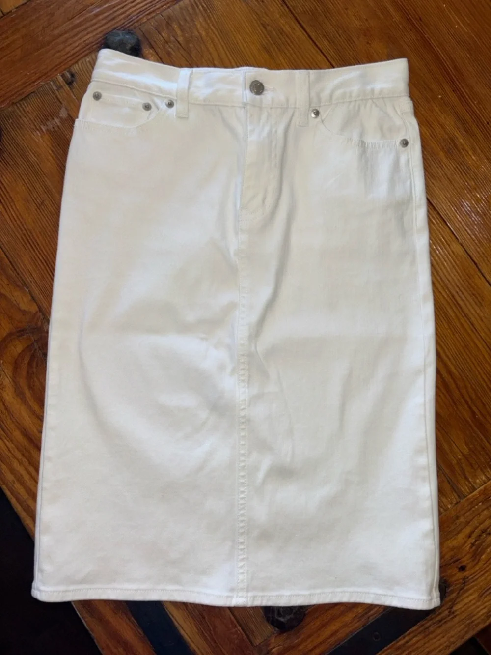 Lauren Ralph Lauren White Pencil Skirt - Classic Straight Midi 2 - Picture 2 of 10